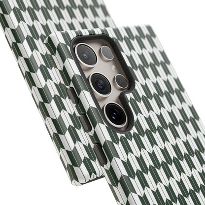 Green Harmony Geometric Phone Case – Durable, Slim, and MagSafe Compatible - JGUS