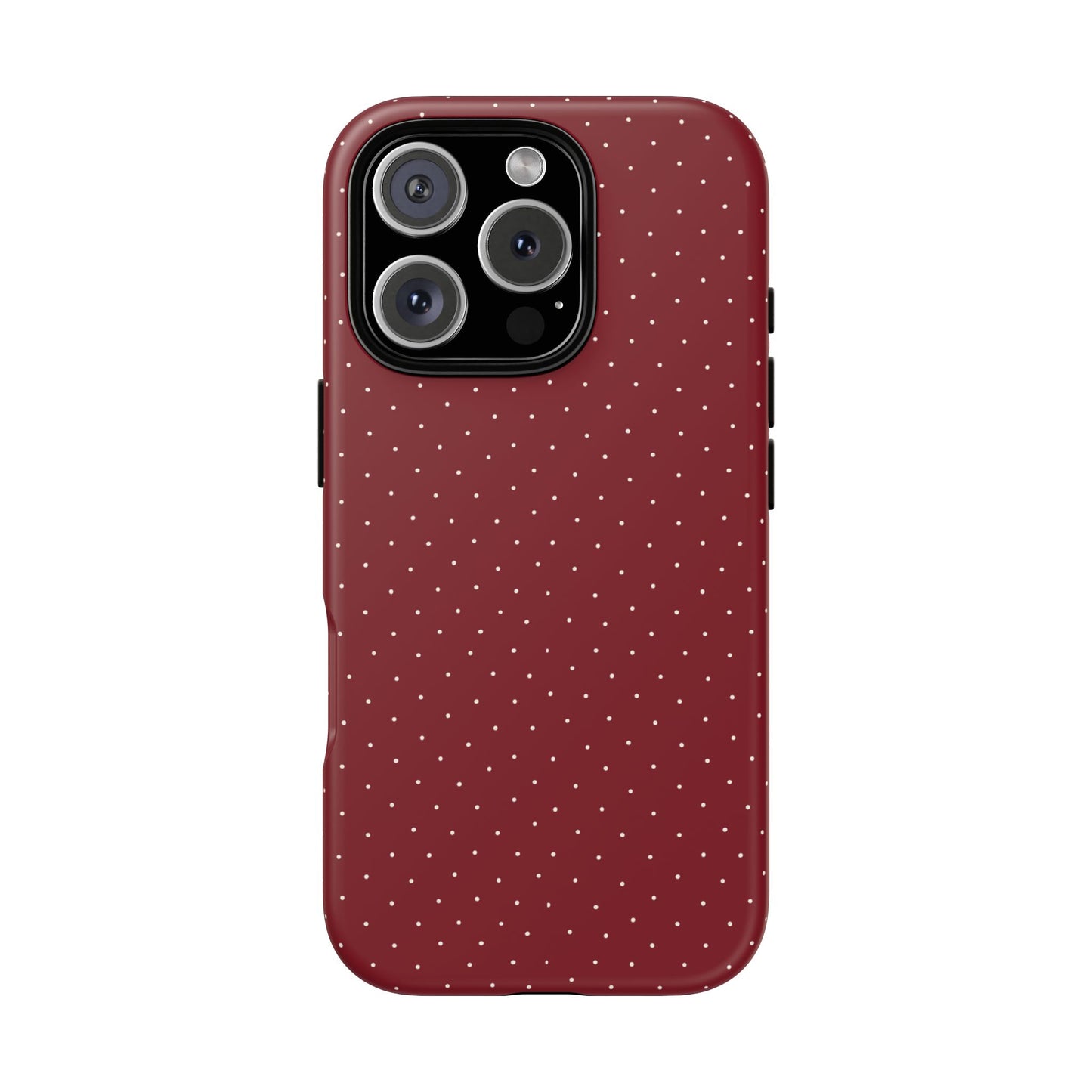Burgundy  & White Dots Case - JGUS