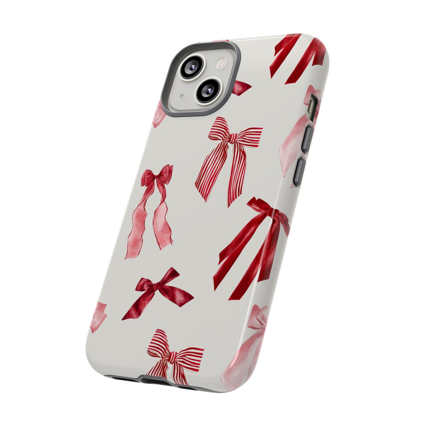 Burgundy Chic Bow Design Phone Case - JGUS