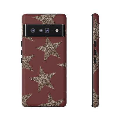Leopard Star Luxe - Burgundy Edition | Aesthetic Coquette Phone Case for iPhone & Galaxy - JGUS
