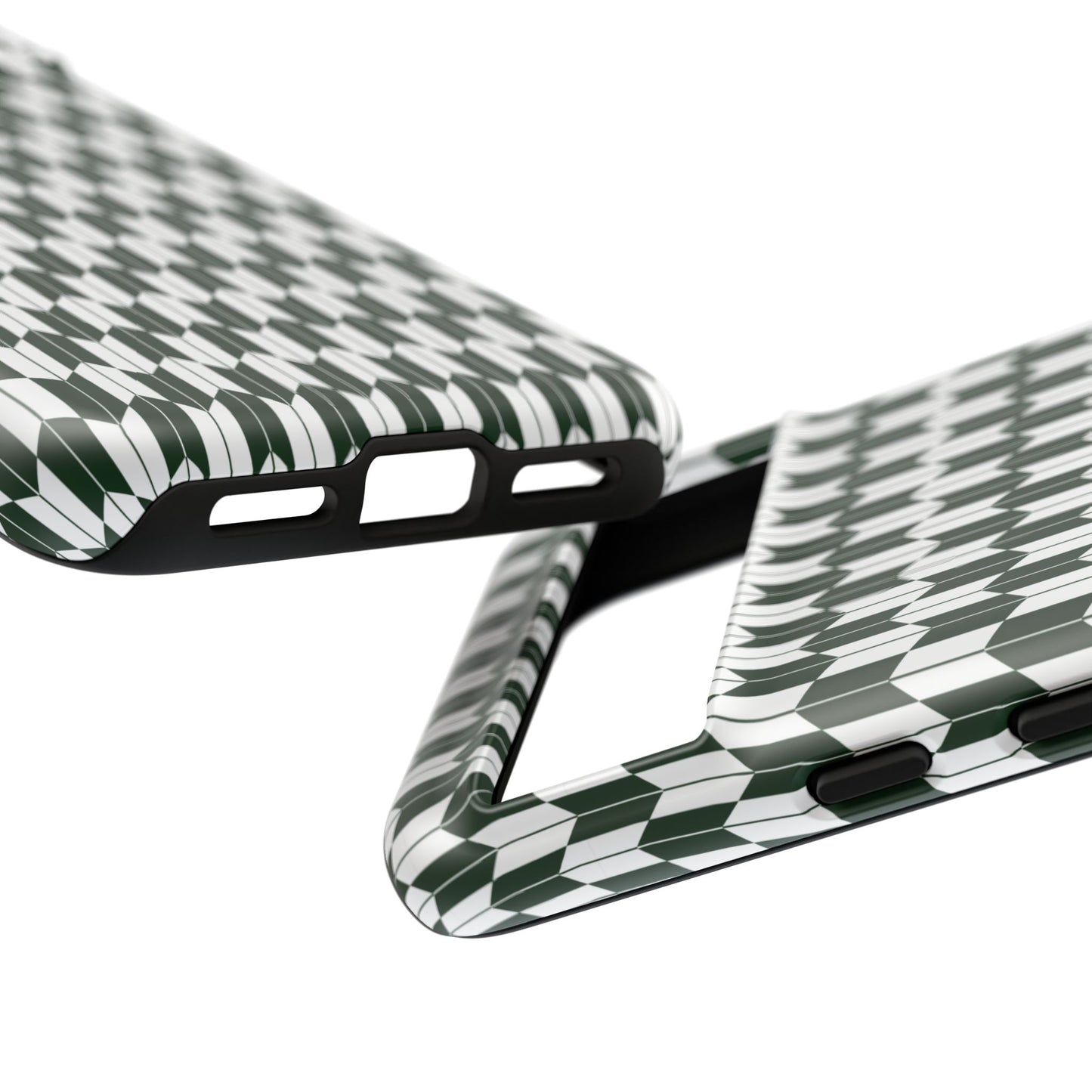 Green Harmony Geometric Phone Case – Durable, Slim, and MagSafe Compatible - JGUS