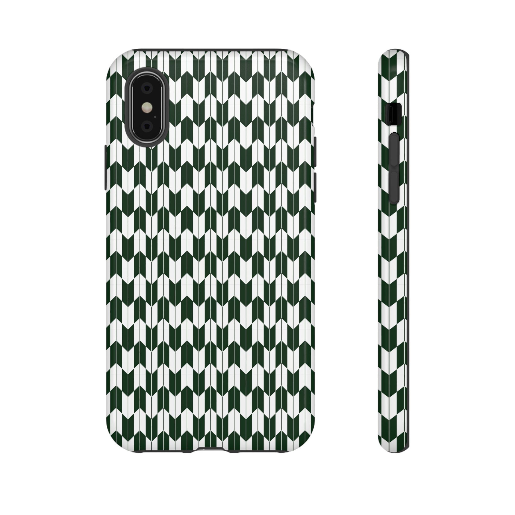 Green Harmony Geometric Phone Case – Durable, Slim, and MagSafe Compatible - JGUS