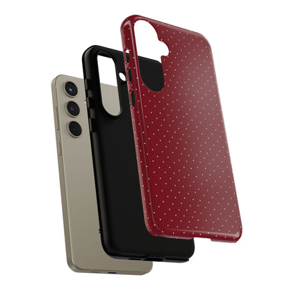 Burgundy  & White Dots Case - JGUS
