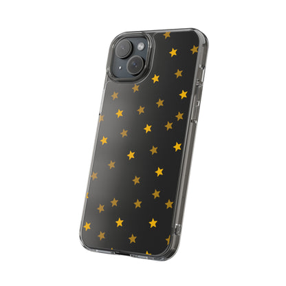 Yellow Stars Clear Phone Case