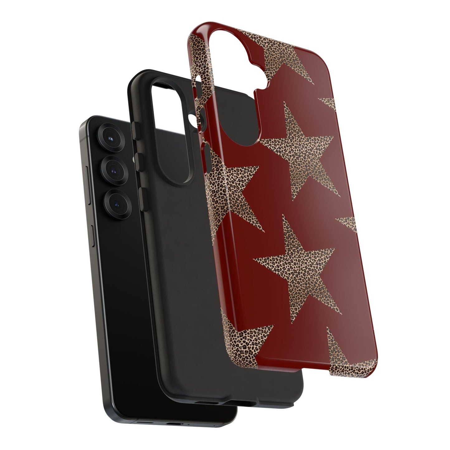 Leopard Star Luxe - Burgundy Edition | Aesthetic Coquette Phone Case for iPhone & Galaxy - JGUS