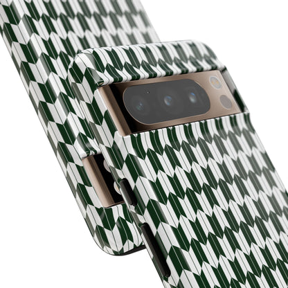 Green Harmony Geometric Phone Case – Durable, Slim, and MagSafe Compatible - JGUS
