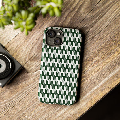 Green Harmony Geometric Phone Case – Durable, Slim, and MagSafe Compatible - JGUS