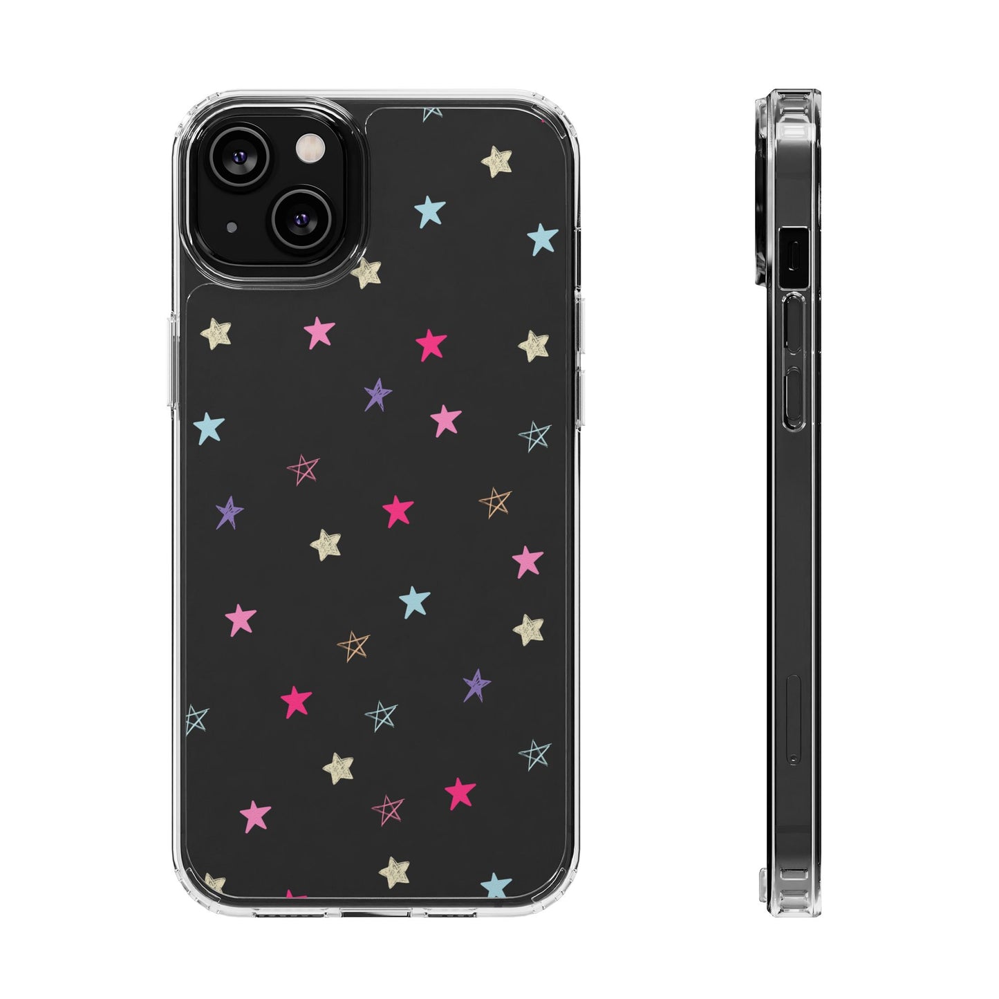 Star Pattern Clear Phone Case