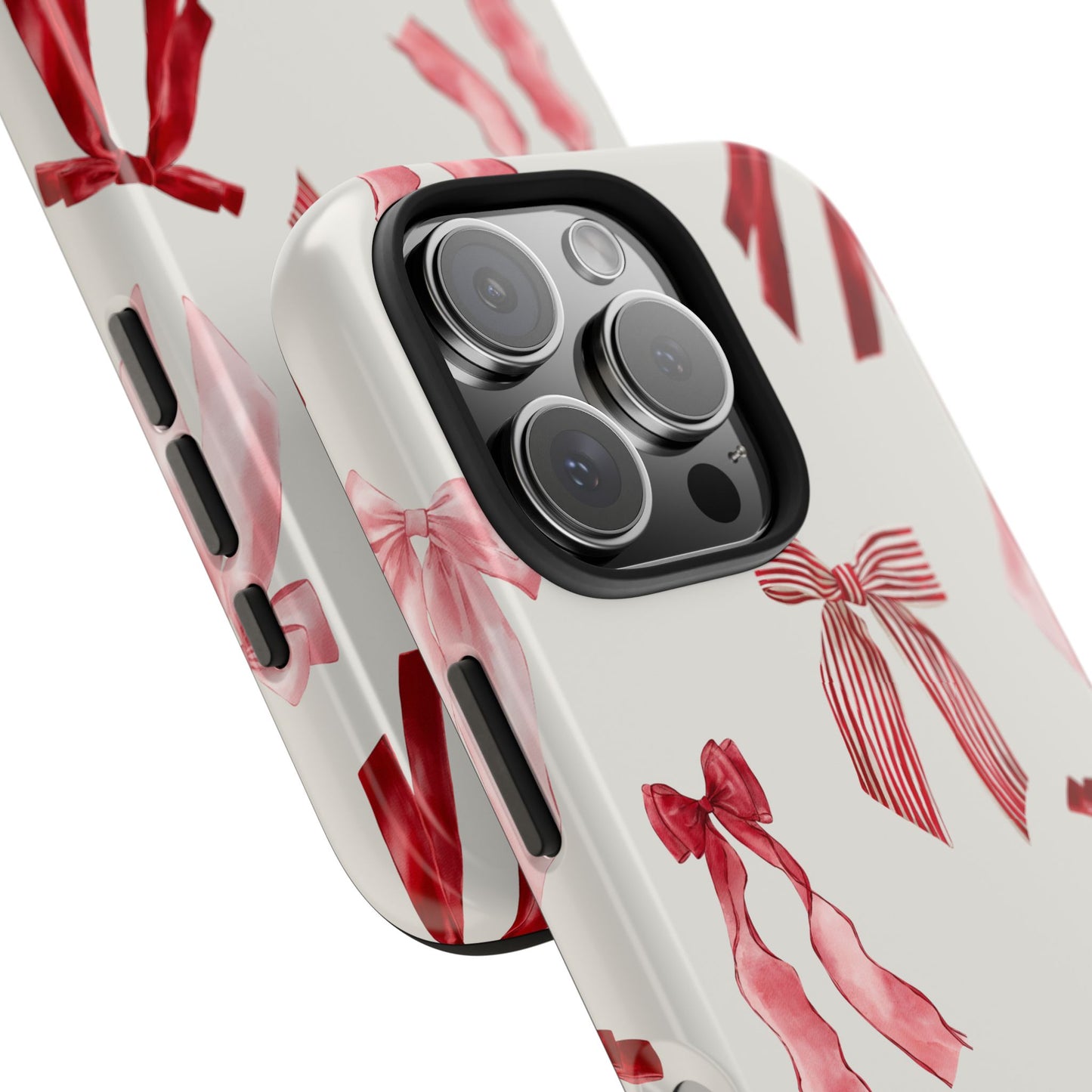 Burgundy Chic Bow Design Phone Case