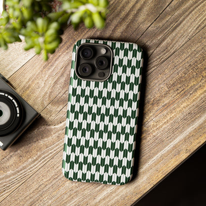 Green Harmony Geometric Phone Case – Durable, Slim, and MagSafe Compatible - JGUS