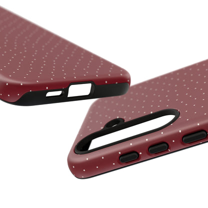 Burgundy  & White Dots Case - JGUS