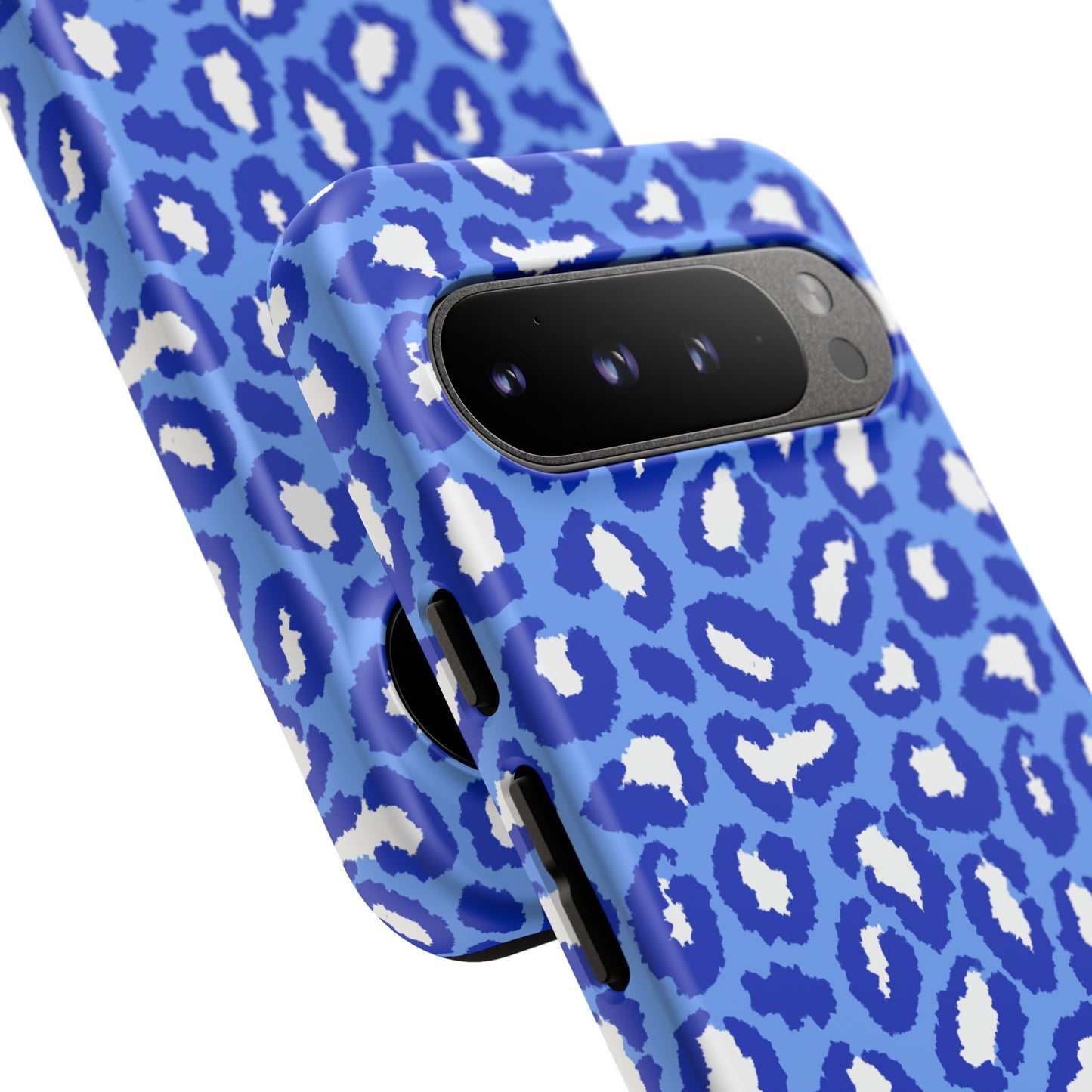 Leopard Vibes - Blue Edition Phone Case for iPhone & Samsung - Stylish & Durable Animal Print Case - JGUS