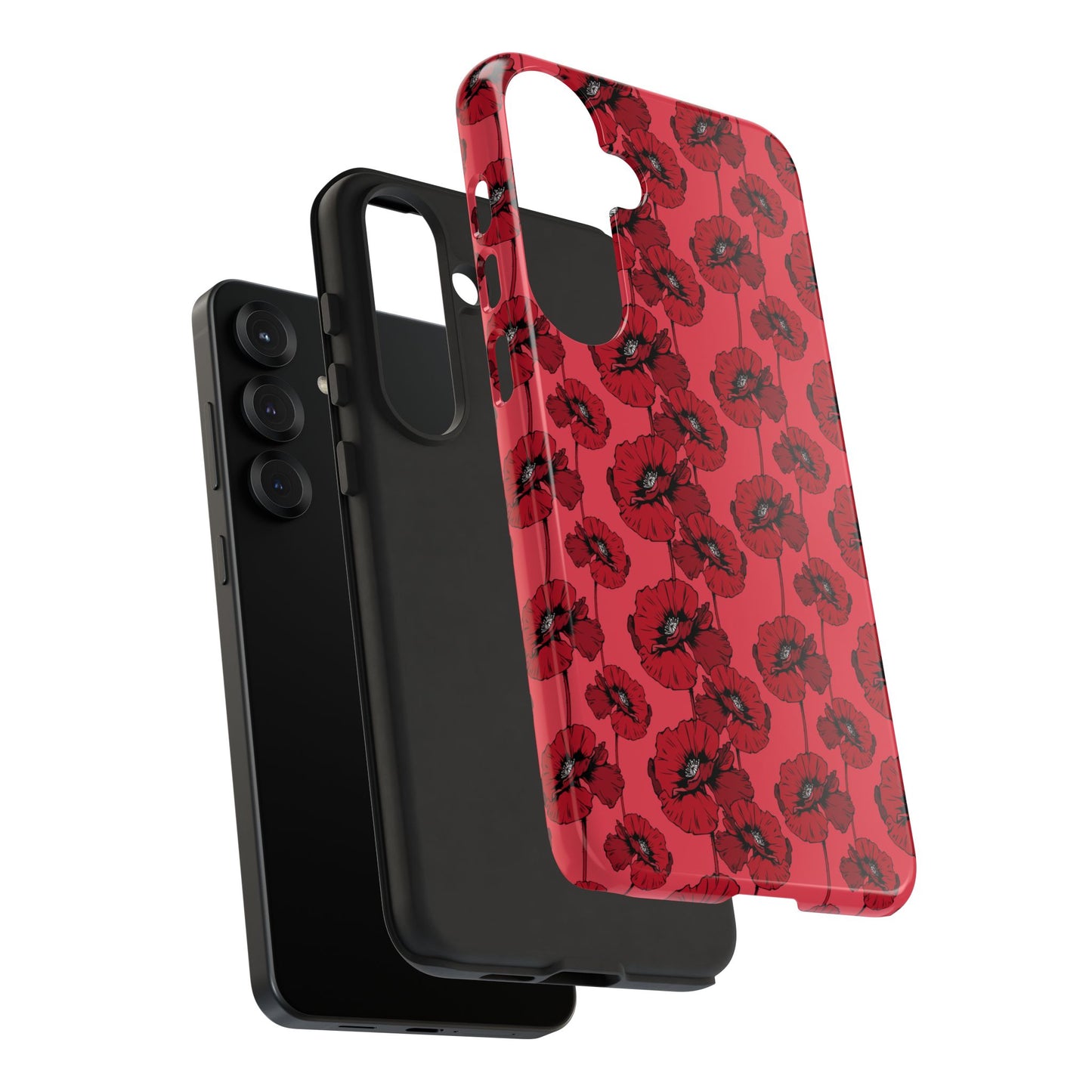 Red Poppy Phone Case for iPhone, Samsung & Google Pixel – Bold Floral Statement Aesthetic - JGUS