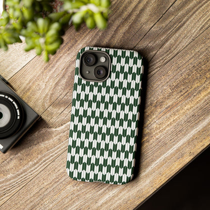 Green Harmony Geometric Phone Case – Durable, Slim, and MagSafe Compatible - JGUS