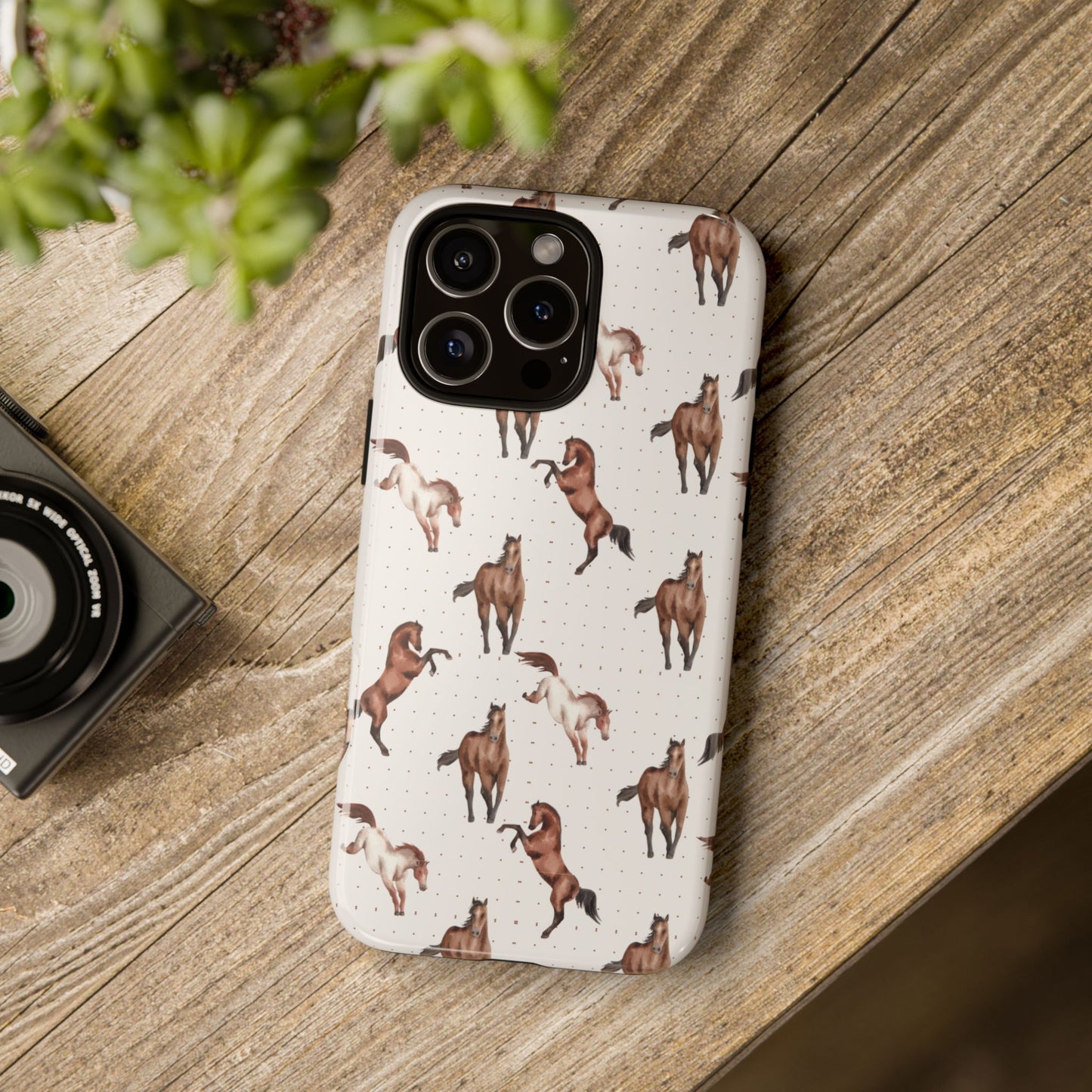Wild Mustang Horse Pattern Phone Case – Stylish, Protective & Eco-Friendly - JGUS