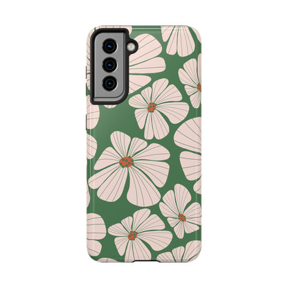 Retro Floral Abstract Phone Case – Vintage 70s & 80s Aesthetic for iPhone & Samsung