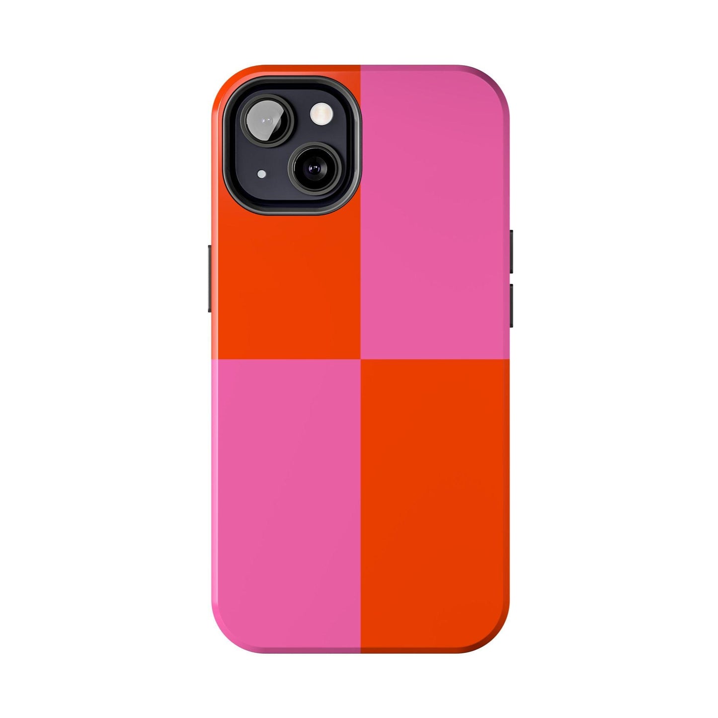 Plaid Sunset Orange & Pink Phone Case - JGUS