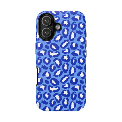 Leopard Vibes - Blue Edition Phone Case for iPhone & Samsung - Stylish & Durable Animal Print Case - JGUS