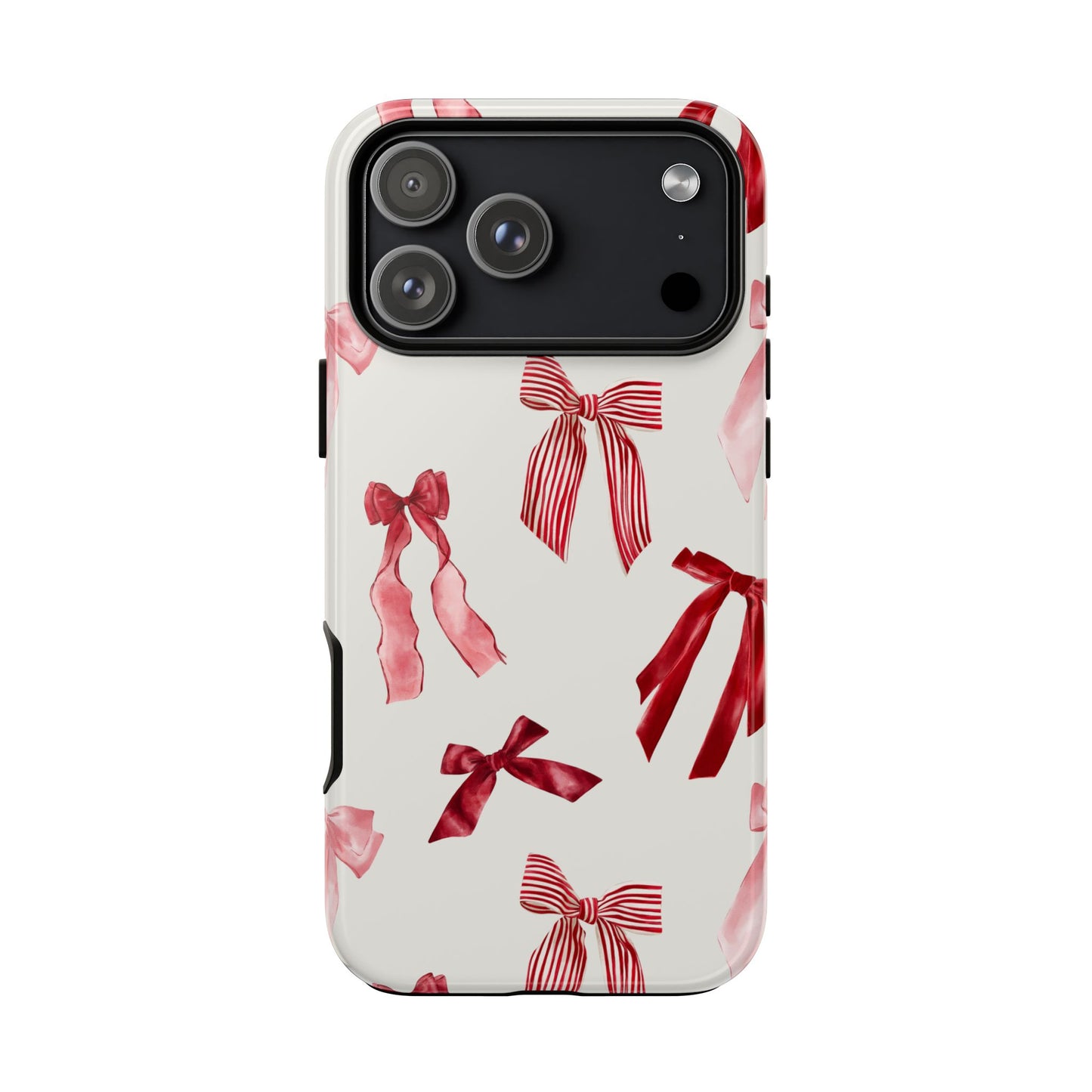 Burgundy Chic Bow Design Phone Case - JGUS
