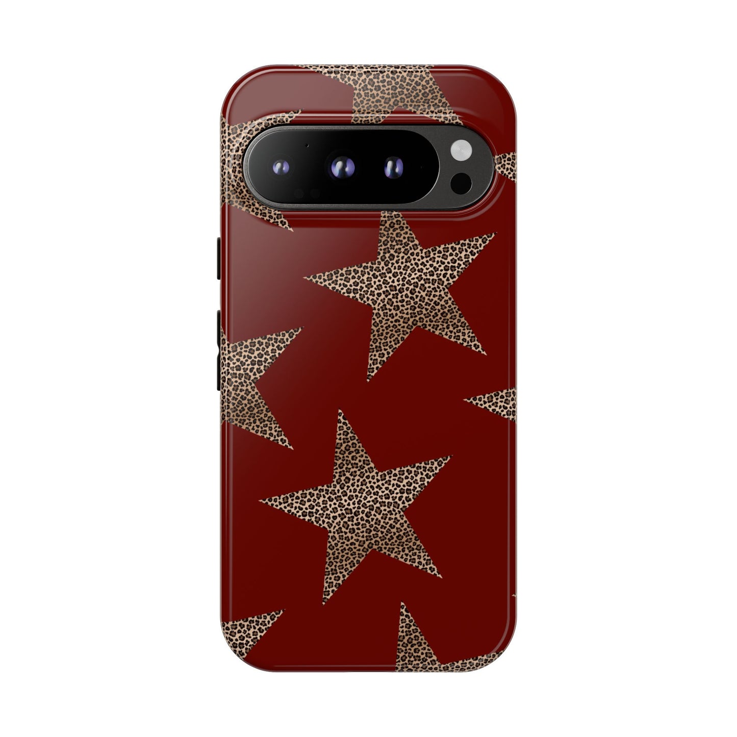 Leopard Star Luxe - Burgundy Edition | Aesthetic Coquette Phone Case for iPhone & Galaxy - JGUS