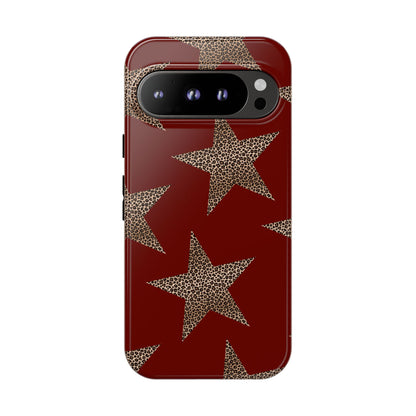 Leopard Star Luxe - Burgundy Edition | Aesthetic Coquette Phone Case for iPhone & Galaxy - JGUS