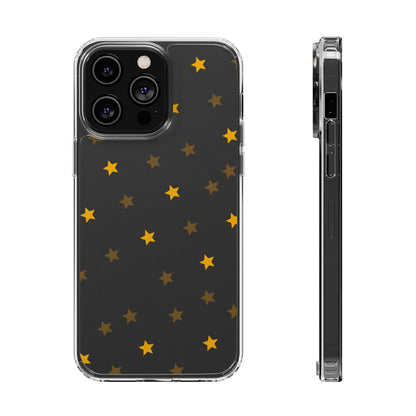 Yellow Stars Clear Phone Case