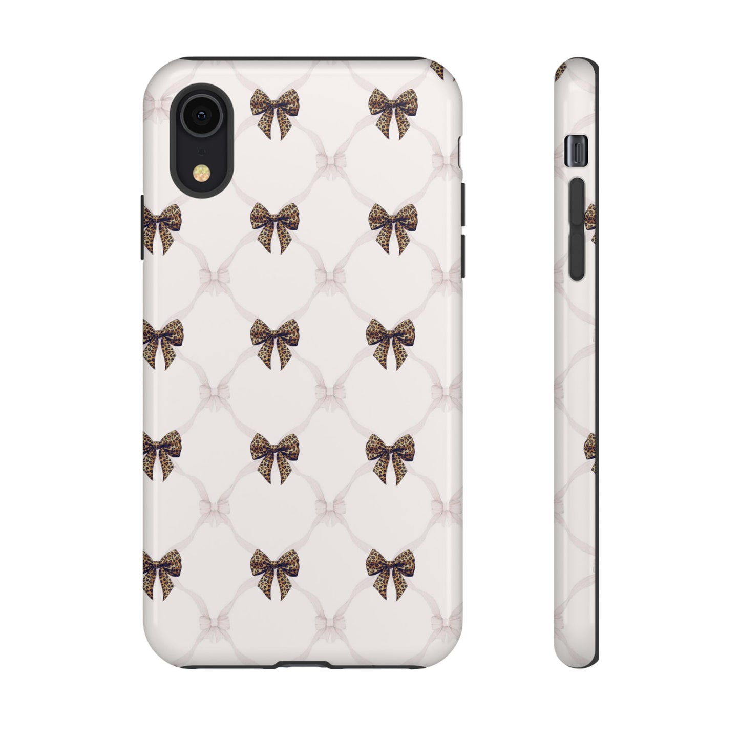 Chic Bow Pattern Phone Case | Elegant Clear Protective Case | Stylish iPhone & Samsung Cover - JGUS