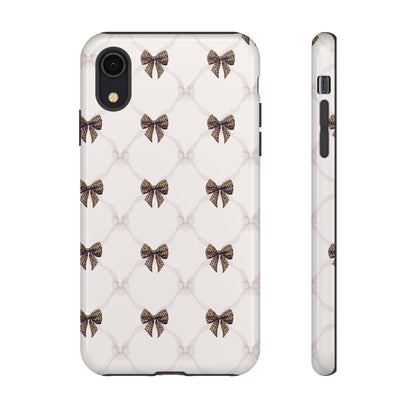Chic Bow Pattern Phone Case | Elegant Clear Protective Case | Stylish iPhone & Samsung Cover - JGUS