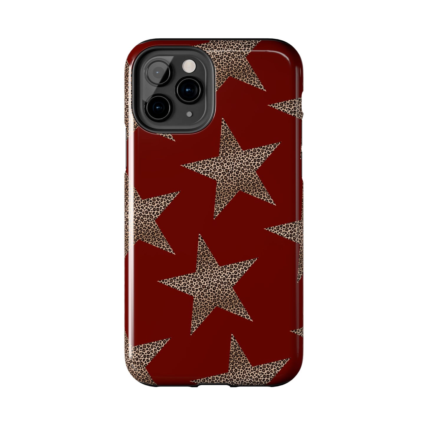 Leopard Star Luxe - Burgundy Edition | Aesthetic Coquette Phone Case for iPhone & Galaxy