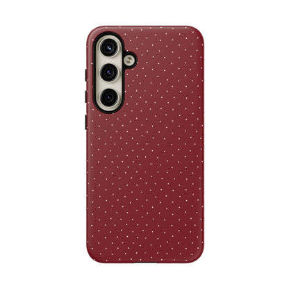 Burgundy  & White Dots Case - JGUS