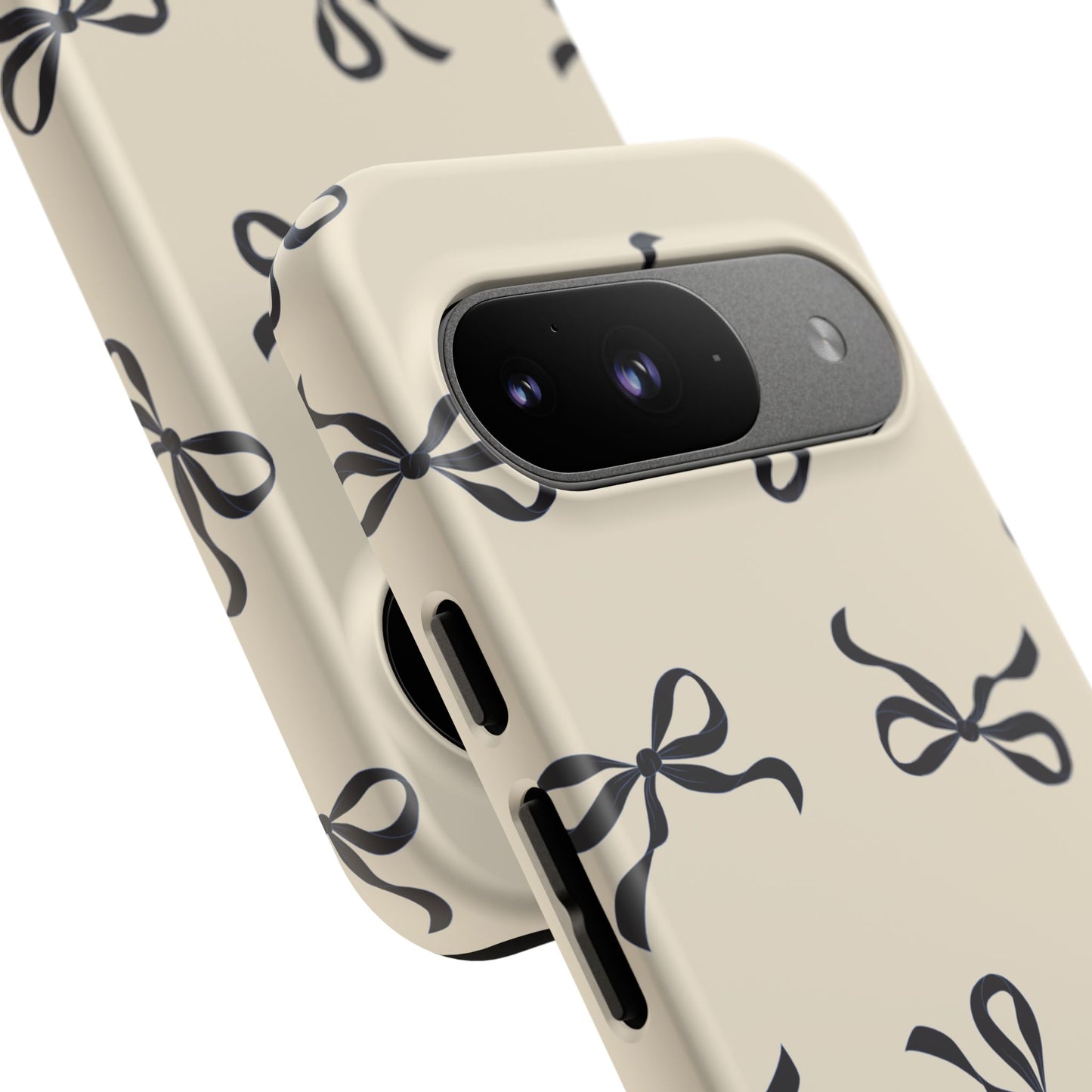 Beige and Black Bow Phone Case - JGUS