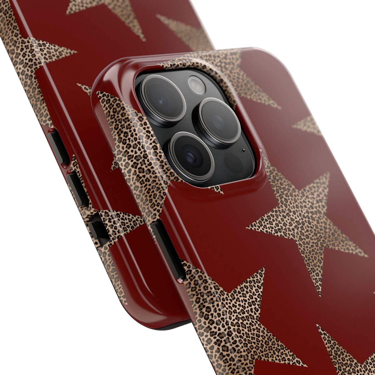 Leopard Star Luxe - Burgundy Edition | Aesthetic Coquette Phone Case for iPhone & Galaxy
