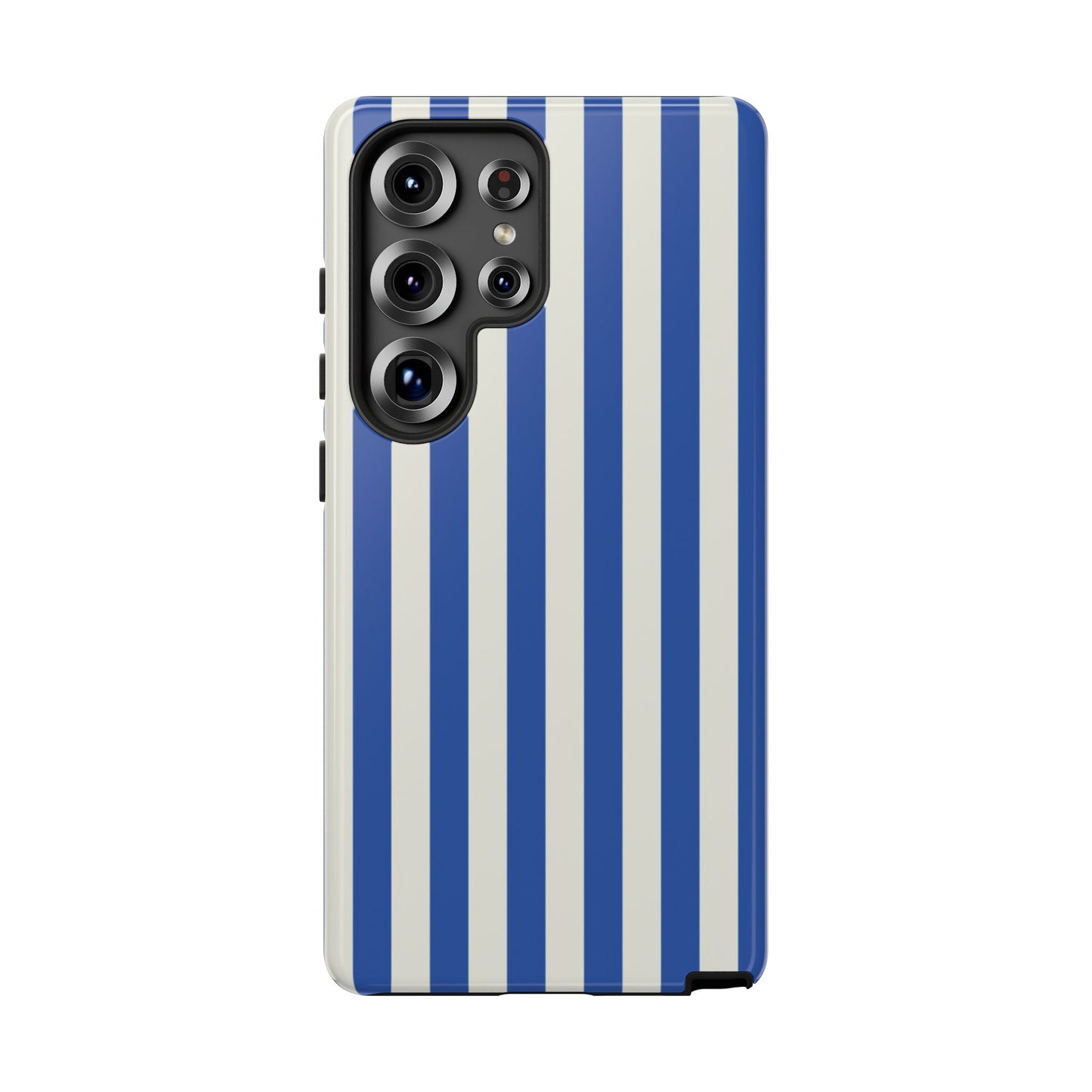 Title: Blue & White Stripe Phone Case – Classic Nautical Pattern for iPhone & Samsung - JGUS