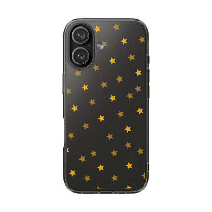 Yellow Stars Clear Phone Case