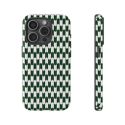Green Harmony Geometric Phone Case – Durable, Slim, and MagSafe Compatible - JGUS