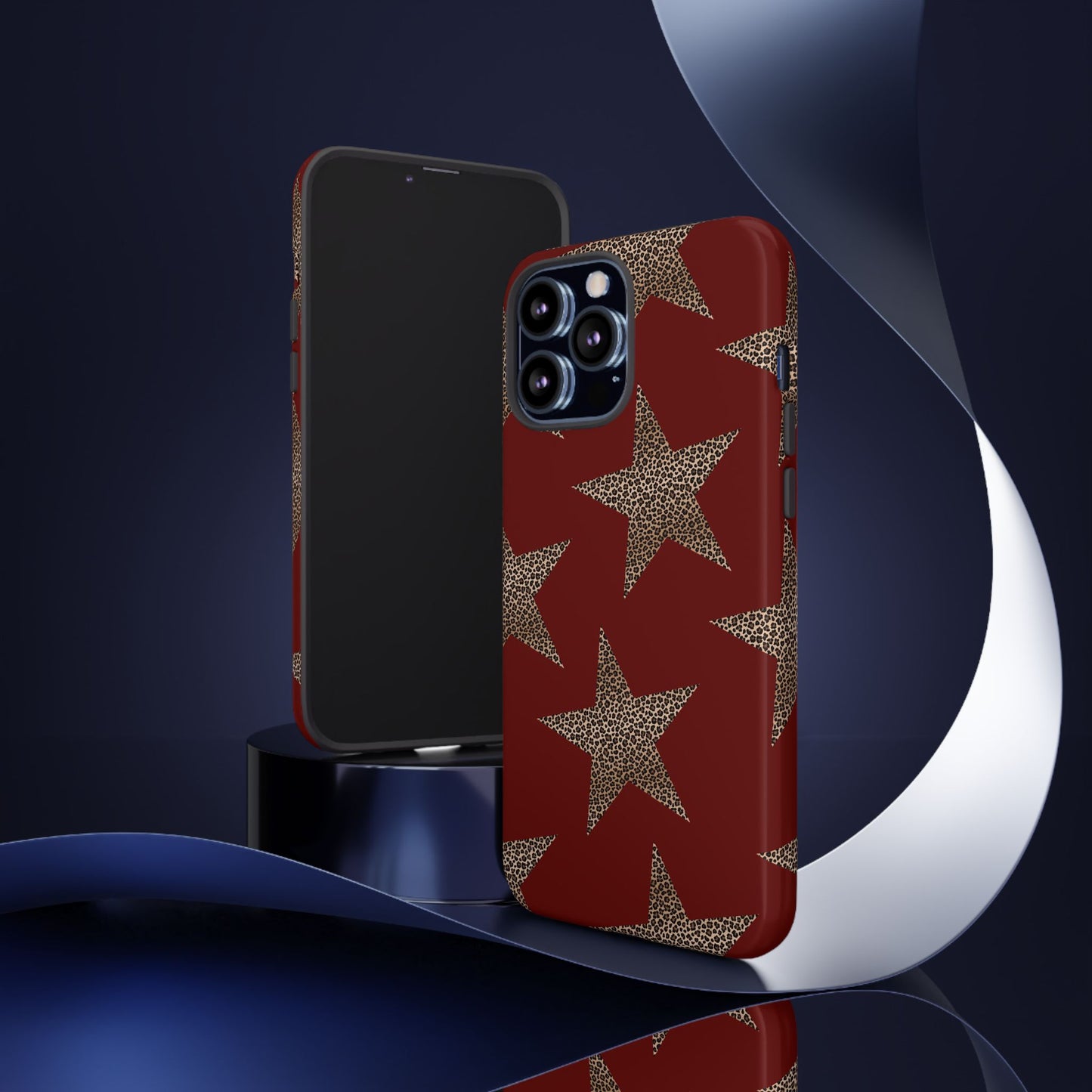 Leopard Star Luxe - Burgundy Edition | Aesthetic Coquette Phone Case for iPhone & Galaxy - JGUS