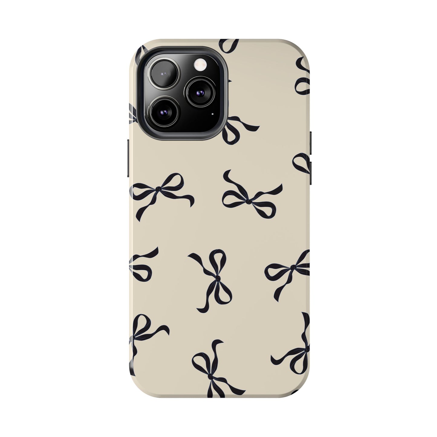 Beige and Black Bow Phone Case