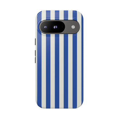 Title: Blue & White Stripe Phone Case – Classic Nautical Pattern for iPhone & Samsung - JGUS