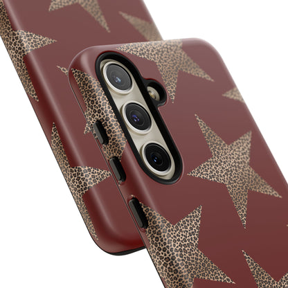 Leopard Star Luxe - Burgundy Edition | Aesthetic Coquette Phone Case for iPhone & Galaxy - JGUS