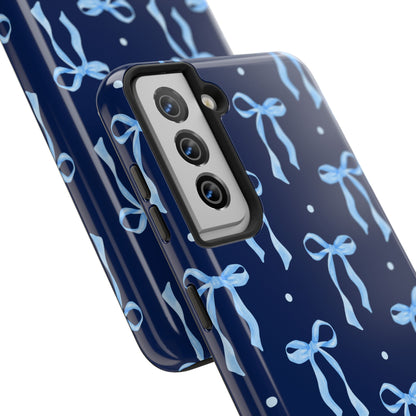 Bows and Blues Phone Case – Cute & Durable Bow Print Case for iPhone & Samsung