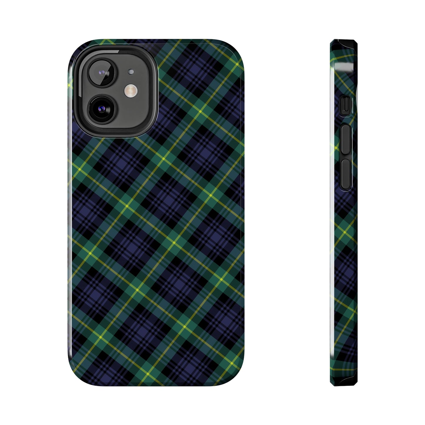 Jade Plaid Luxe Phone Case – Dual-Layer Protection for iPhone & Samsung