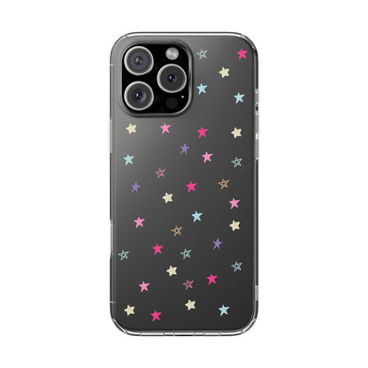 Star Pattern Clear Phone Case