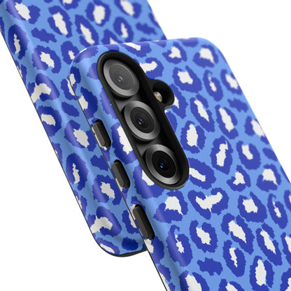 Leopard Vibes - Blue Edition Phone Case for iPhone & Samsung - Stylish & Durable Animal Print Case - JGUS