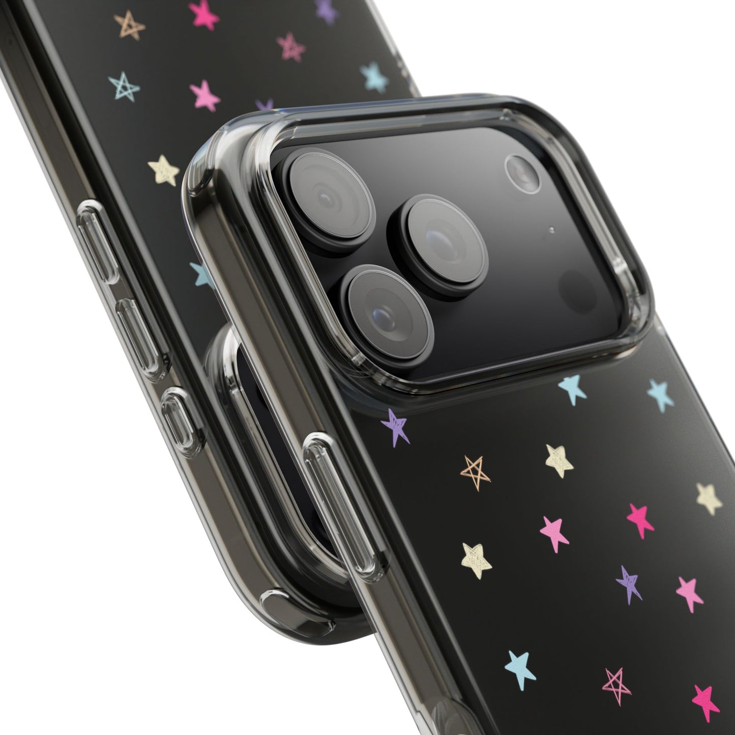 Star Pattern Clear Phone Case