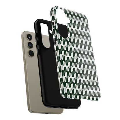 Green Harmony Geometric Phone Case – Durable, Slim, and MagSafe Compatible - JGUS