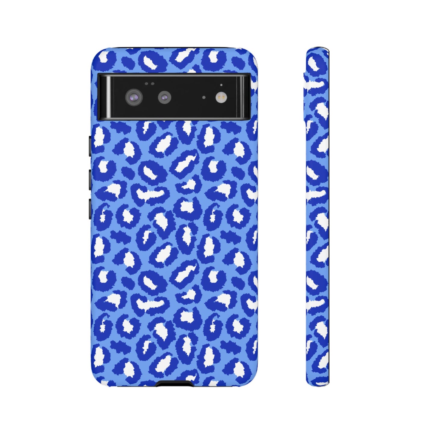 Leopard Vibes - Blue Edition Phone Case for iPhone & Samsung - Stylish & Durable Animal Print Case - JGUS