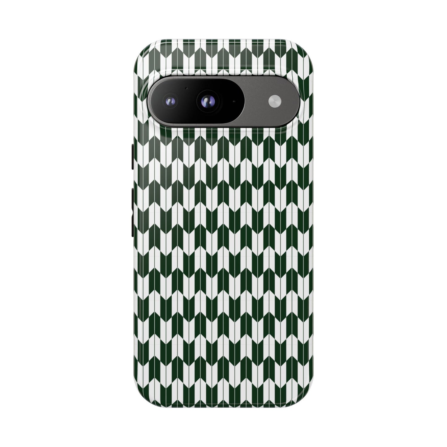 Green Harmony Geometric Phone Case – Durable, Slim, and MagSafe Compatible - JGUS