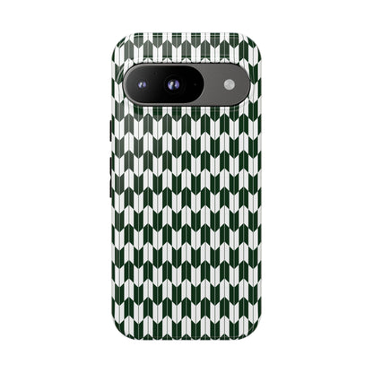 Green Harmony Geometric Phone Case – Durable, Slim, and MagSafe Compatible - JGUS