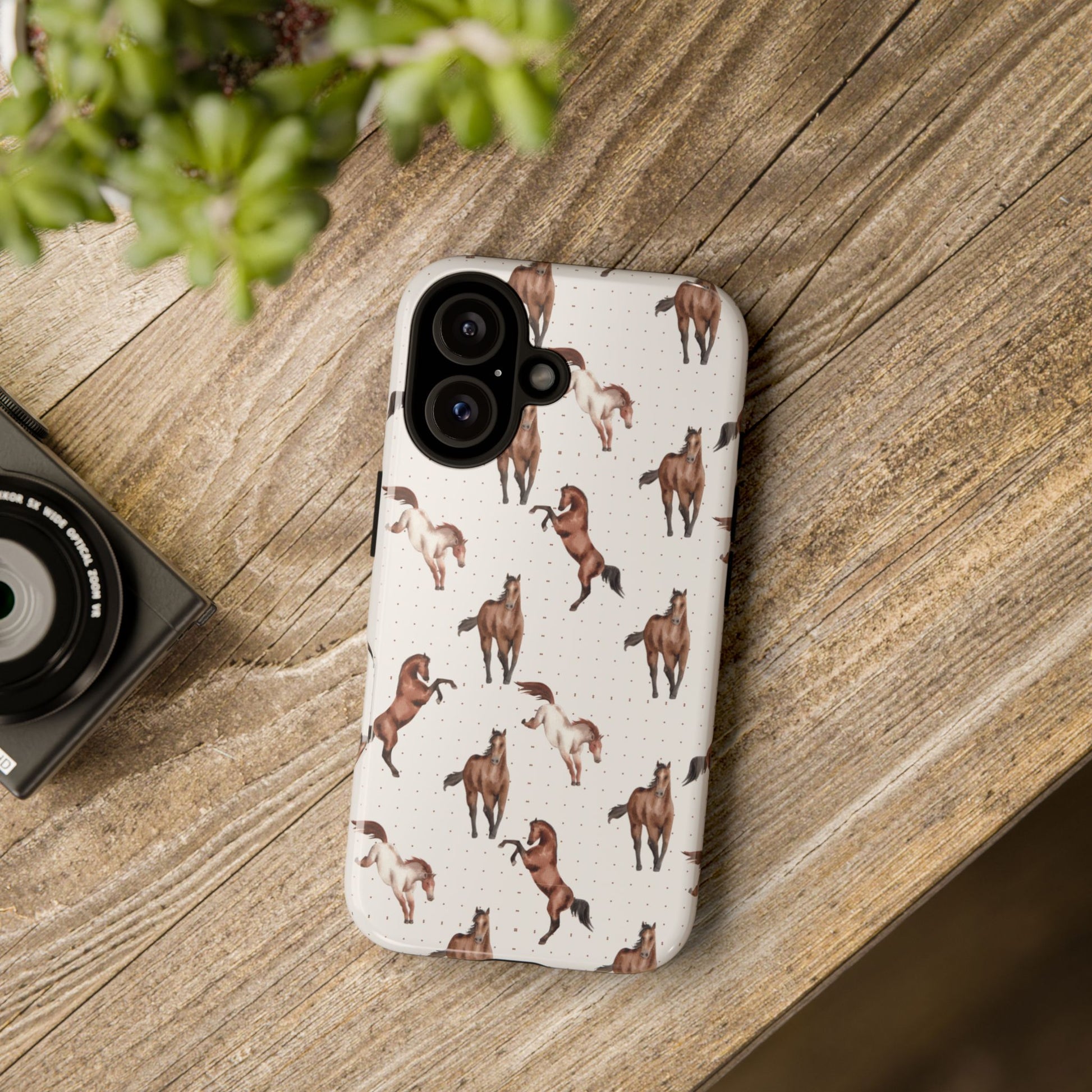 Wild Mustang Horse Pattern Phone Case – Stylish, Protective & Eco-Friendly - JGUS