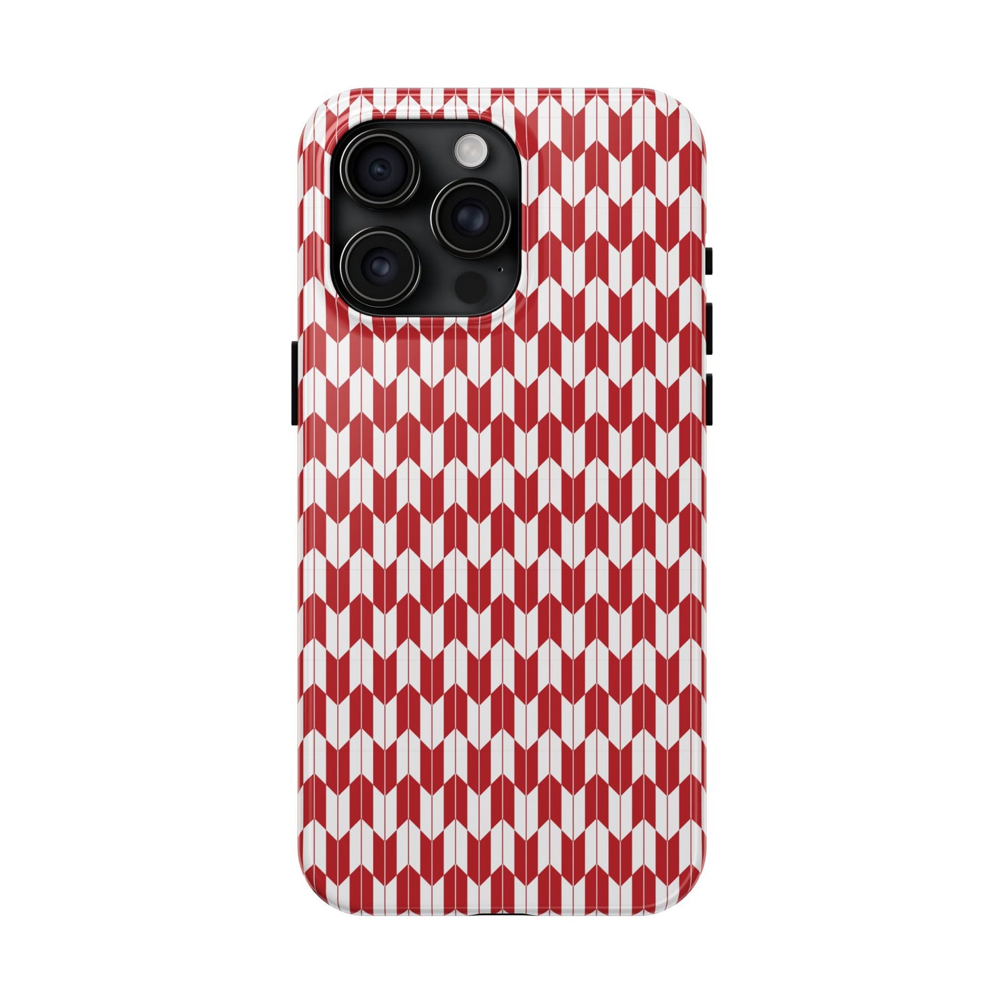 Red Harmony Geometric Phone Case – Durable, Slim, and MagSafe Compatible